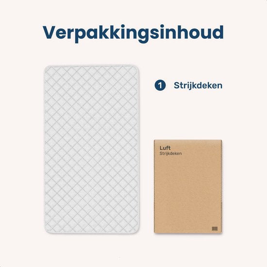 Strijkdeken - 85x50 cm - Lichtgewicht - Strijk - Mat - Hitte bestendig - Doek - Plank - Vouw - Voor op Tafel - Reis - Strijkijzer - Mini - Mouwplankje - Kussen - tafelstrijkplank