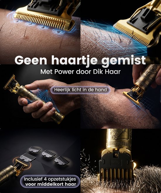 Tondeuse Mannen Hoofdhaar - Trimmer Set voor Hoofd en Baard - Baardtrimmer en Haartrimmer - USB C