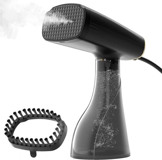 HomeShift Kledingstomer - Stoomapparaat - Handstomer - Voor Kleding en Meubilair - 380ML - Zwart