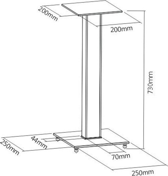 Speakerstandaard universeel - luidsprekerstandaard - set van 2 stuks