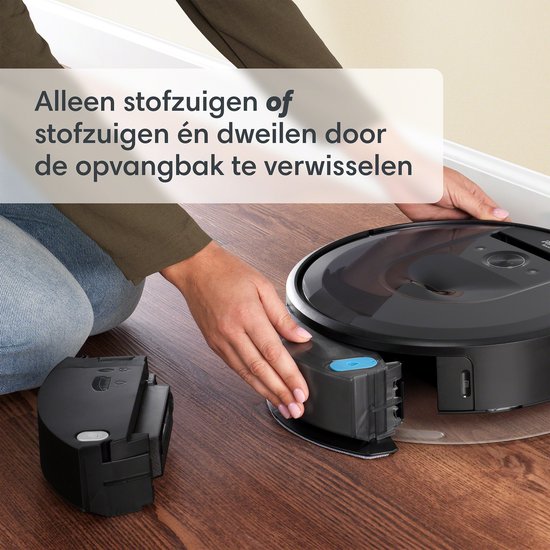 iRobot Roomba Combo® i8+ - Robotstofzuiger met Dweilfunctie - Zelfledigend - Ideaal voor Huisdieren - i8578