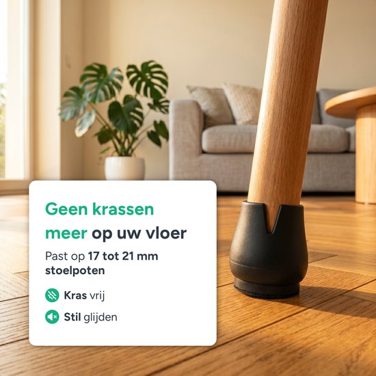 Stoelpoot beschermers - 32 stuks - Sokken - Stoelpootdoppen - Viltjes - Stoeldoppen - Stoelviltjes - Stoel - Rond - Stoelpoten beschermers - Dopjes - Sokjes - Vilt