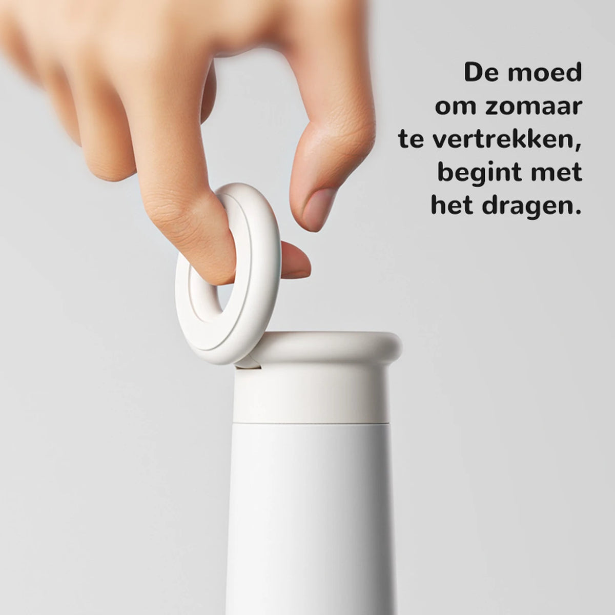 LIFEPAL BF25B571 waterfles met magnetische telefoonhouder - 550 ml - wit