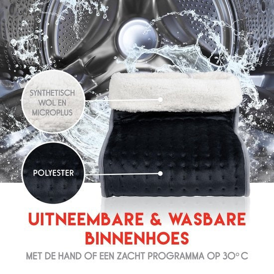 alpina Elektrische Voetenwarmer - Overhittebeveiliging - Binnenhoes Wasbaar - 3 Warmtestanden - Donkergrijs