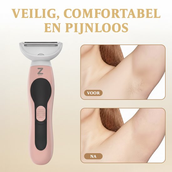 Ladyshave voor Vrouwen - 5 in 1 Scheerapparaat - Bikinilijn - Oksels - Benen - Gezichtshaar - Neustrimmer - Zeri