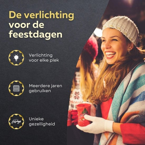 Giftmas IJspegel Kerstverlichting - Kerstverlichting Buiten – 120 LED's – 4m - Koppelbaar tot 12m - Voor Binnen en Buiten