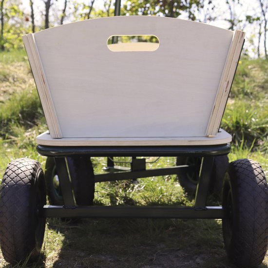 Sunny Billy Beach Wagon Bolderkar Groen - Blank hout - Bolderwagen met luchtbanden - 94x61x97cm