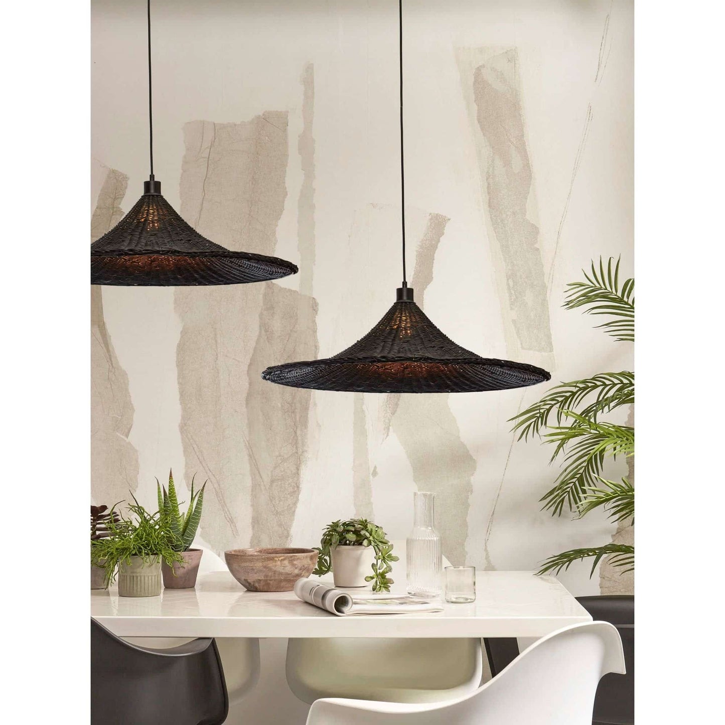Good&Mojo Hanglamp Borabora – Ø70cm – Rotan – Zwart