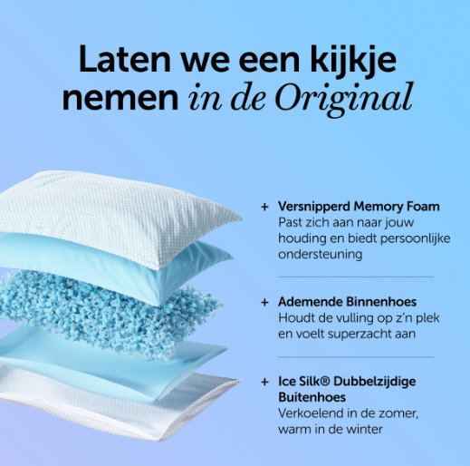 Cloudpillo Original Hoofdkussen - Memory Foam - 50 x 70 cm
