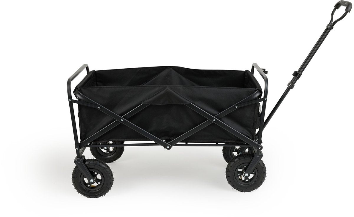 Lifa Garden Bolderkar - Opvouwbaar - Luchtbanden - Max laadvermogen 80 KG - 100x57x99cm - Zwart