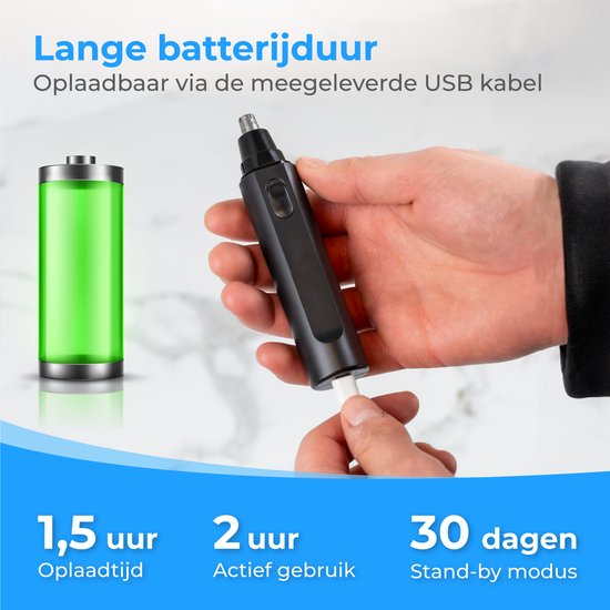 Nuvance - Neustrimmer - Neustrimmer Mannen en Vrouwen - Oortrimmer - Neushaartrimmer - Usb Oplaadbaar - Afspoelbaar