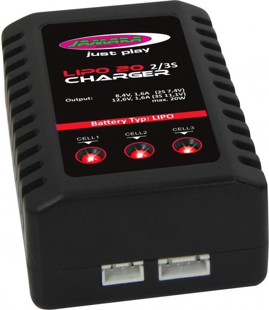Jamara Lplader Lipo 2s/3s 50/60 Hz 25w Zwart