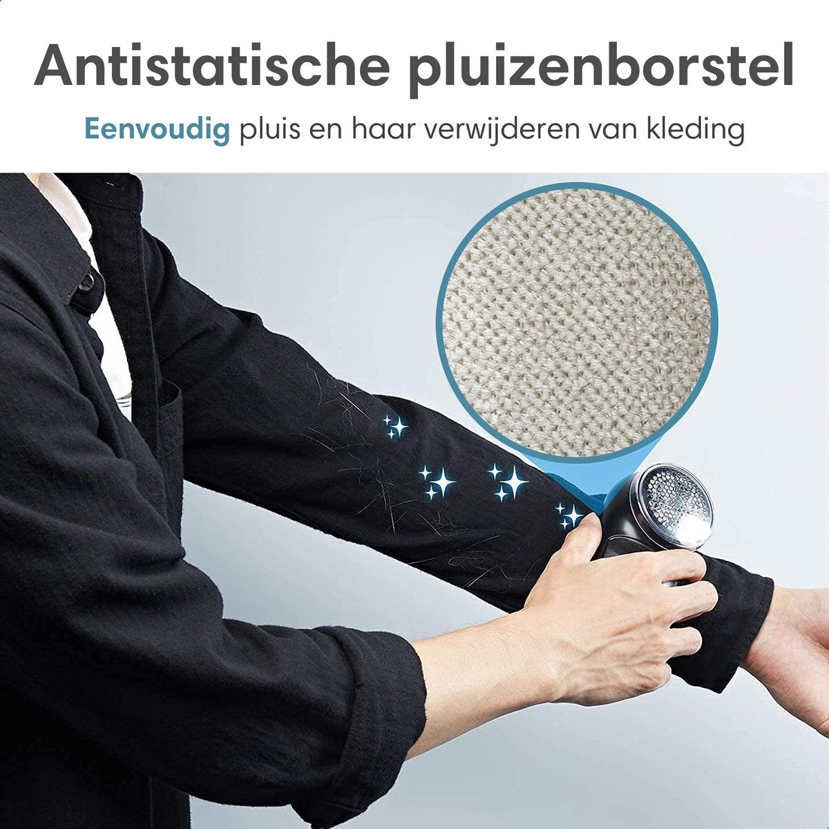Pluizenverwijderaar - Draadloos en Oplaadbaar - Ontpiller - Ontpluizer - Pluizendief Met 3 Extra Mesjes en Opbergtas - 2-in-1