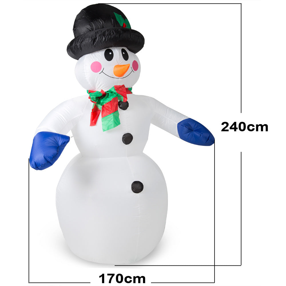 Monzana Opblaasbare Sneeuwpop XXL - 240cm LED Verlichting