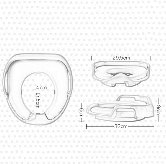 Universele toiletbril voor kinderen - Kindertoiletbril - WC verkleiner - Draagbare toiletbril met handvatten - Antislip - Wit