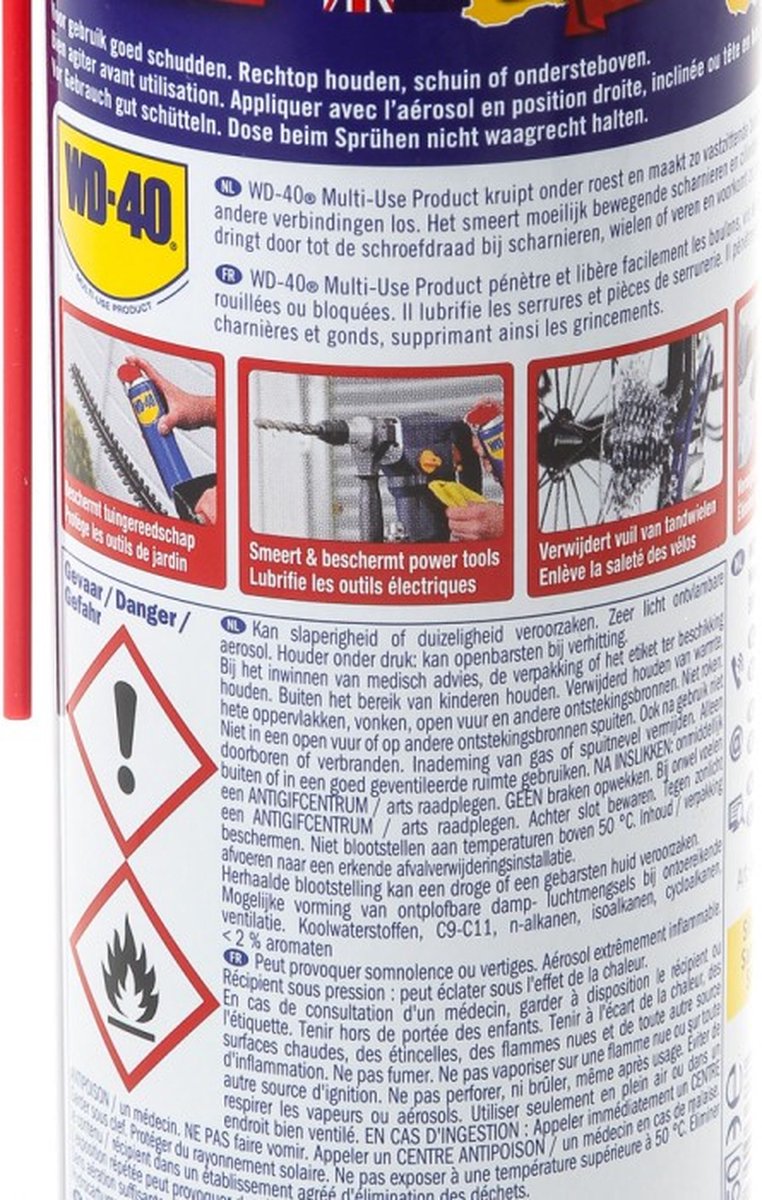 WD-40® Smart Straw® – 450 ml – Multi-Use Spray voor Losmaken, Beschermen & Reiniging – Spray2Ways Technologie