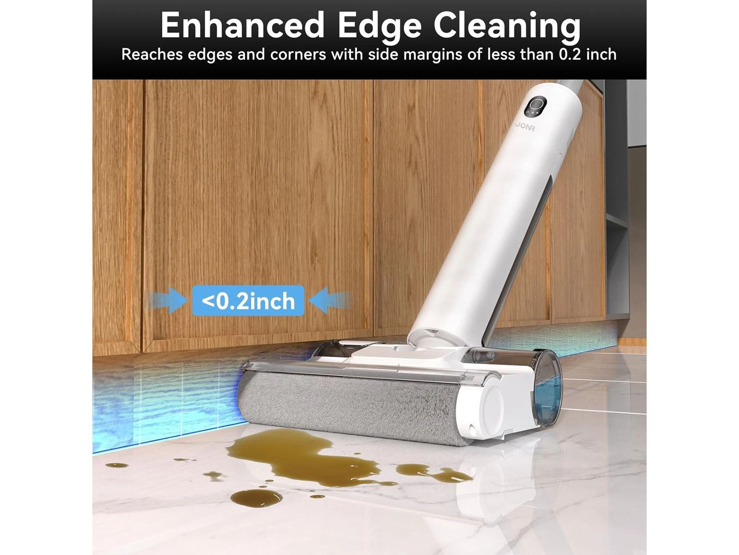 JONR S20 Pro Wet & Dry Stofzuiger Met Basisstation – 180° Platliggend Design – Natte En Droge Vloerreiniger – Wit