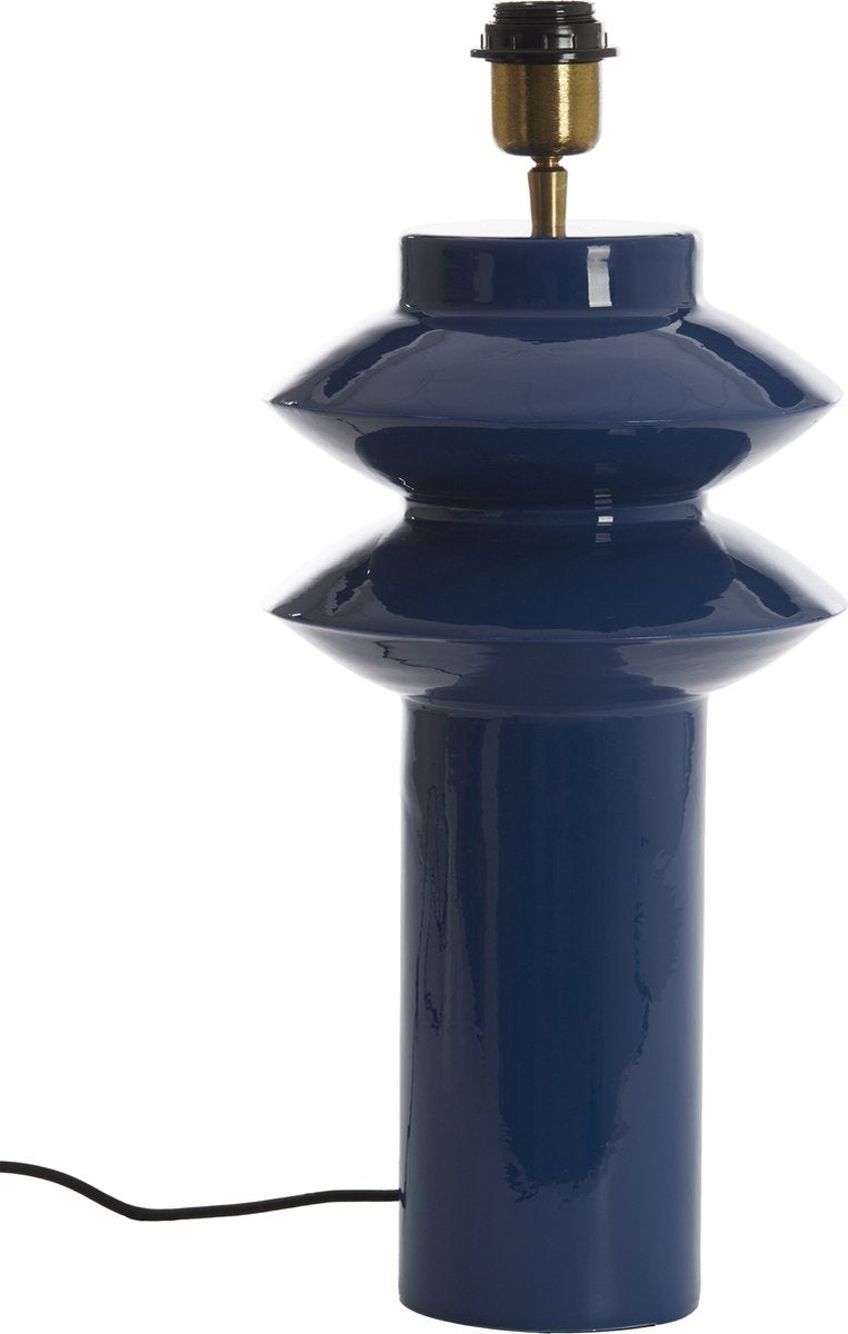 Light & Living Tafellamp Petch – Metaal – E27 – 40 cm – Zonder Kap – Blauw