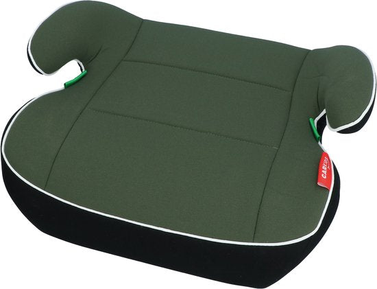 Carkids I-Size Zitverhoger Sam - Voldoet aan I-Size R-129 Norm - Voor Kinderen van 125-150cm – Afneembare & wasbare hoes - Flexibele installatie – Groen/Zwart