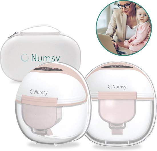 Numsy Elektrische Draadloze Borstkolf Enkel - Handsfree - BPA Vrij - Enkele