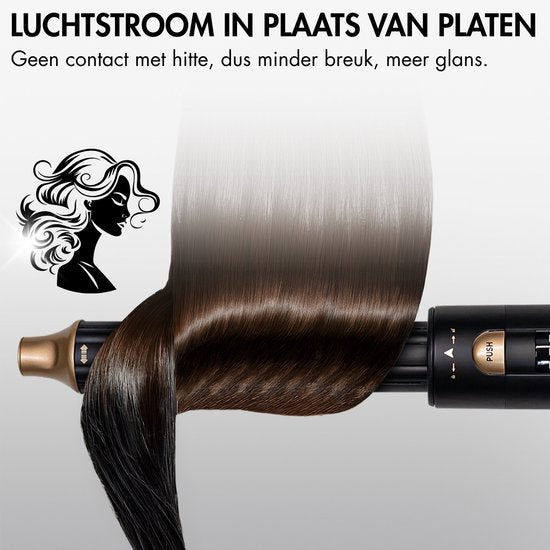 Sansbeauté® 4-in-1 Airstyler - Multistyler - Föhnborstel Kort Haar - Haarkruller - Haarstyler - Haardroger - Warmteborstel - Krulborstel - Krultang - Haarstijler - Hairwrap - Stijlborstel - 5 in 1 Hairstyler