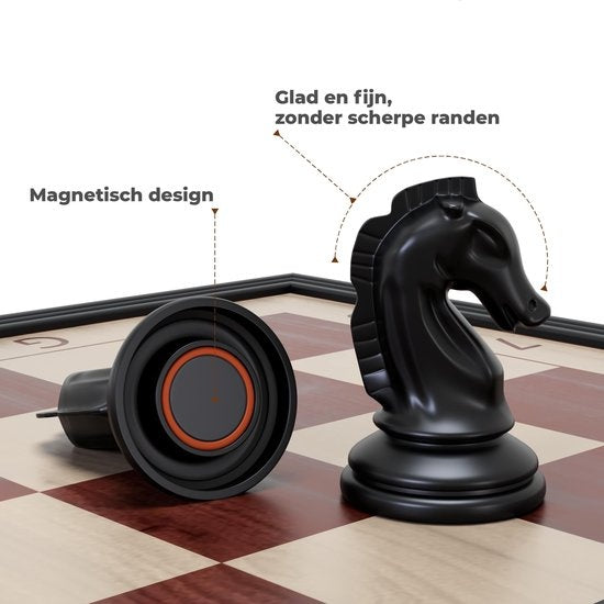 Magnetisch Schaakbord met Schaakstukken - Opklapbaar Schaakset - Chess Set