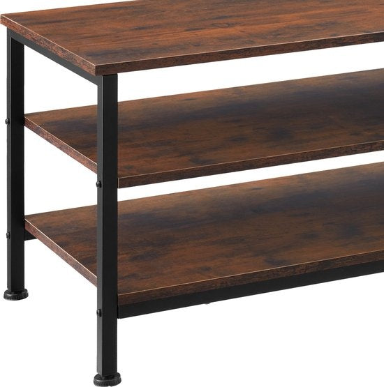 tectake - TV-meubel TV-kast Durban - industrial dark - 110x40x45,5cm - 404640