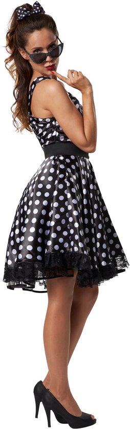 Dressforfun Rockabily lady XL - verkleedkleding kostuum halloween verkleden feestkleding carnavalskleding carnaval feestkledij partykleding - 302158