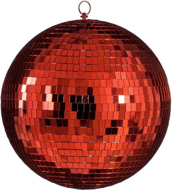 Mica Decorations Kerst Discobal - Ø30 cm - Rood