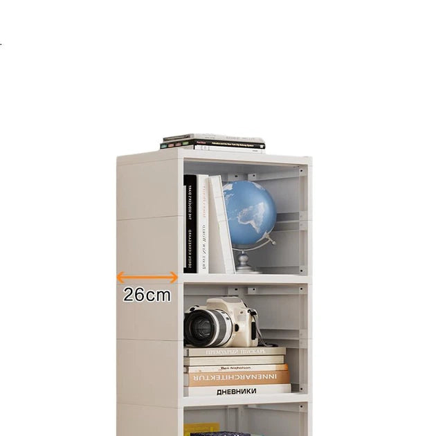 Jingzao Kinderboekenkast Magic Cube - Wit - 3 Lagen - 81 x 36 x 26 cm - Modulair & Verstelbaar - Kunststof