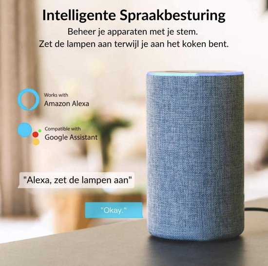K&L Smart Plug – Tijdsschakelaar – Google Home, Amazon Alexa en IFTTT compatible – Slimme Stekker