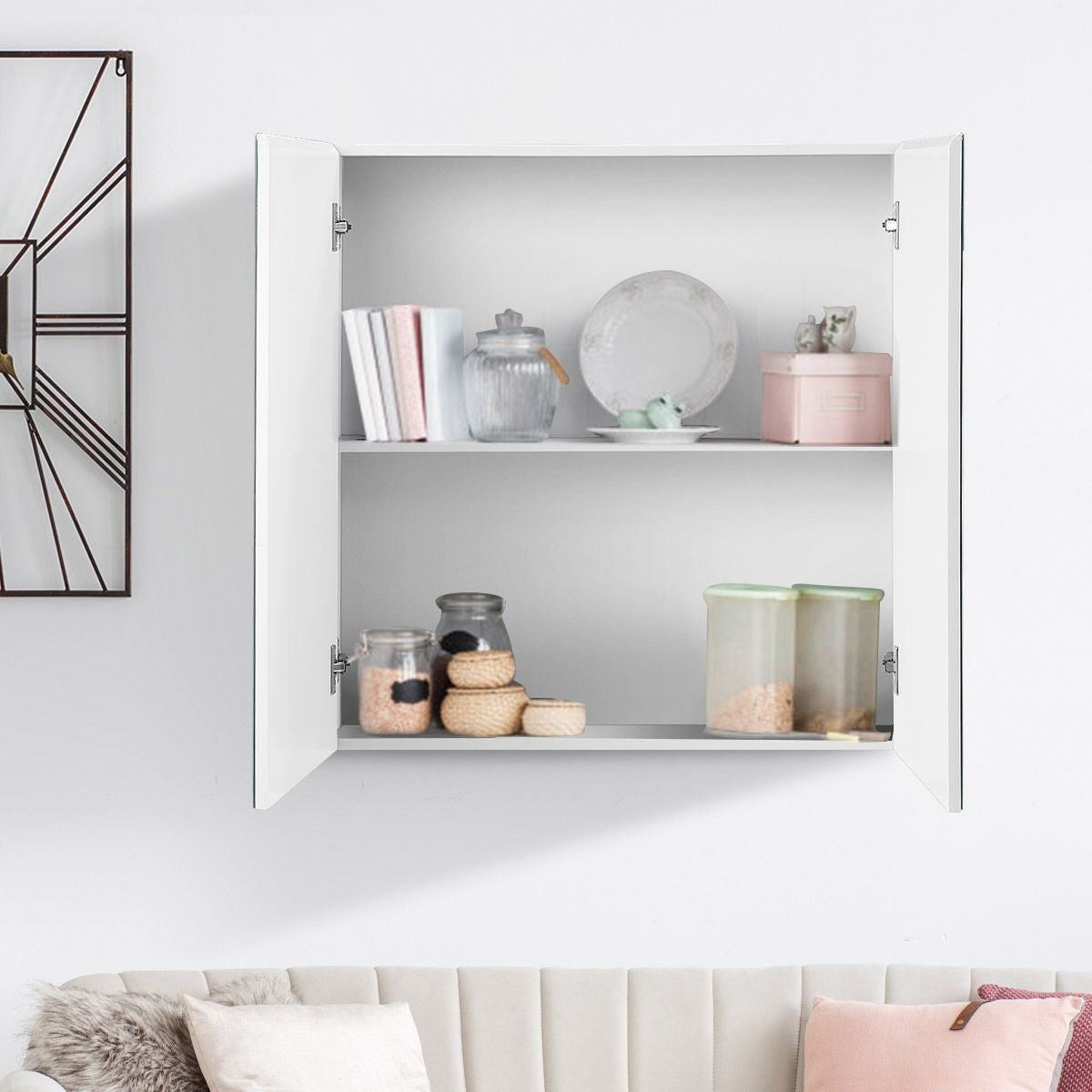 Coast - Badkamer - Spiegelkast - Wit - 62 x 11 x 65 cm