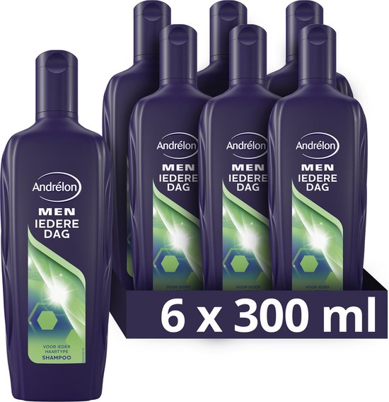 Andrélon Men Iedere Dag Shampoo - 6 x 300 ml - Voordeelverpakking