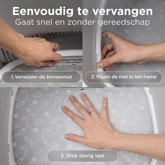 TrevoPet® Kattenbakmat - Waterdichte Kattenbak Mat voor Zelfreinigende Kattenbak - Krasbestendige Kattenmat - Binnenmat Oxford Stof - Beschermmat - 41x40cm