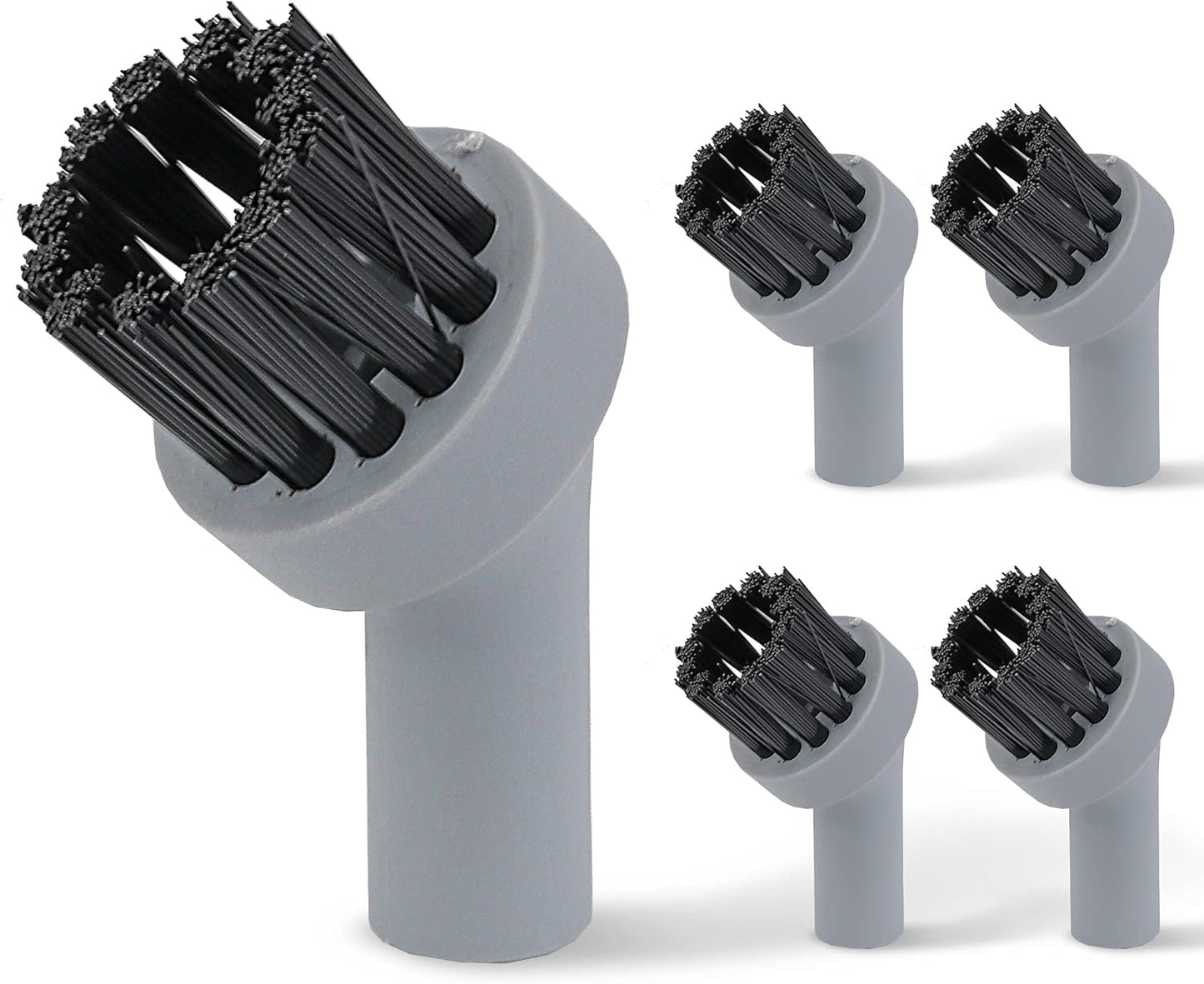 LEBENLANG - Stoomreiniger handapparaat Steam Cleaner - 5x nylon borstel opzetstuk voor LEBENLANG stoomreiniger LBR9727