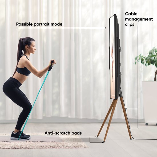 ONKRON - Statief TV-Standaard - Voor Schermen van 32-65 Inch - In Hoogte Verstelbaar - Max VESA 400x400 mm