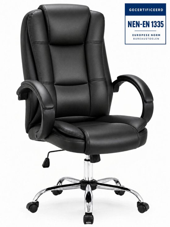 Infinity Goods Ergonomische Bureaustoel - Office Chair - Verstelbaar - 4D Lendensteun & Mesh - Tot 150kg - NEN-EN1335 - Zwart