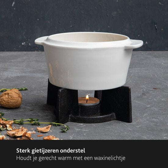 Boska Cheese Baker - Ovenschaal met onderstel - voor Camembert - Kaas fondue - Wit