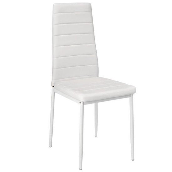 tectake® - 4 stuks eetkamerstoel , wit , eetkamerstoelen 401845