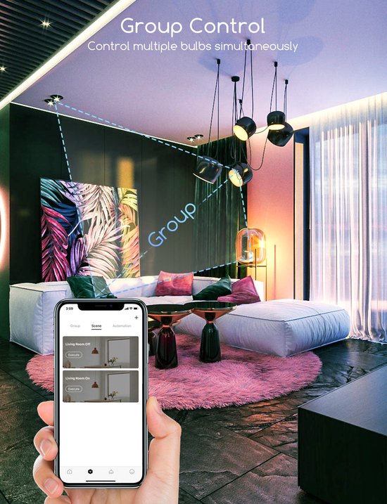 Aigostar 10YIE - ST64 - Slimme verlichting - Lichtbron E27 - Ø 6,4 cm - Appbesturing - Dimbaar - Smart Bulb - 6W