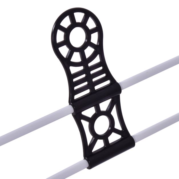 Coast Droogrek Metaal Uitschuifbaar Zwart + Zilver – 110-189 cm