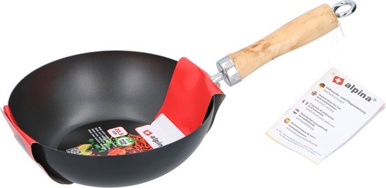 alpina Wokpan - PFOA-vrij - Ø 20 CM - Anti-aanbak - Keramisch/ Halogeen/ Gas/ Elektrisch