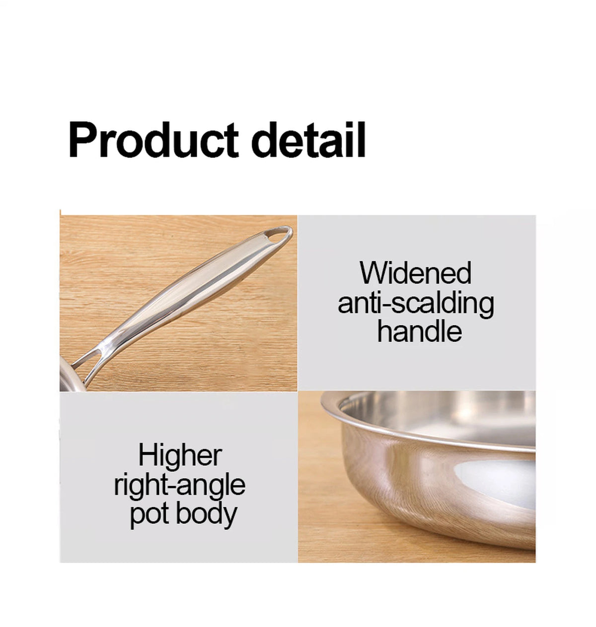 PURECOOK Tri-Ply RVS Koekenpan 28 cm - 304 RVS - Zilver - Geschikt voor Alle Kookplaten
