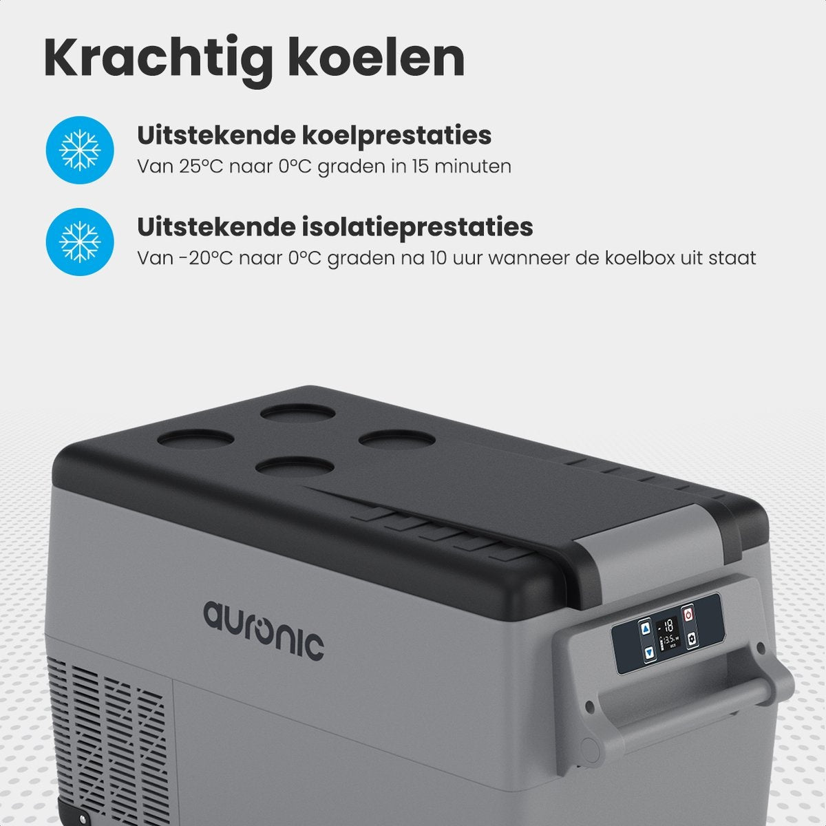 Auronic Elektrische Compressor Koelbox - Coolbox - 30.4L - 12V - Grijs