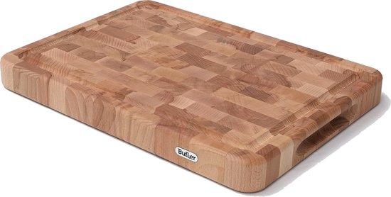 Butler - Snijplank - Kopsbeukenhout - Met sapgoot - 40 x 30 x 4 cm