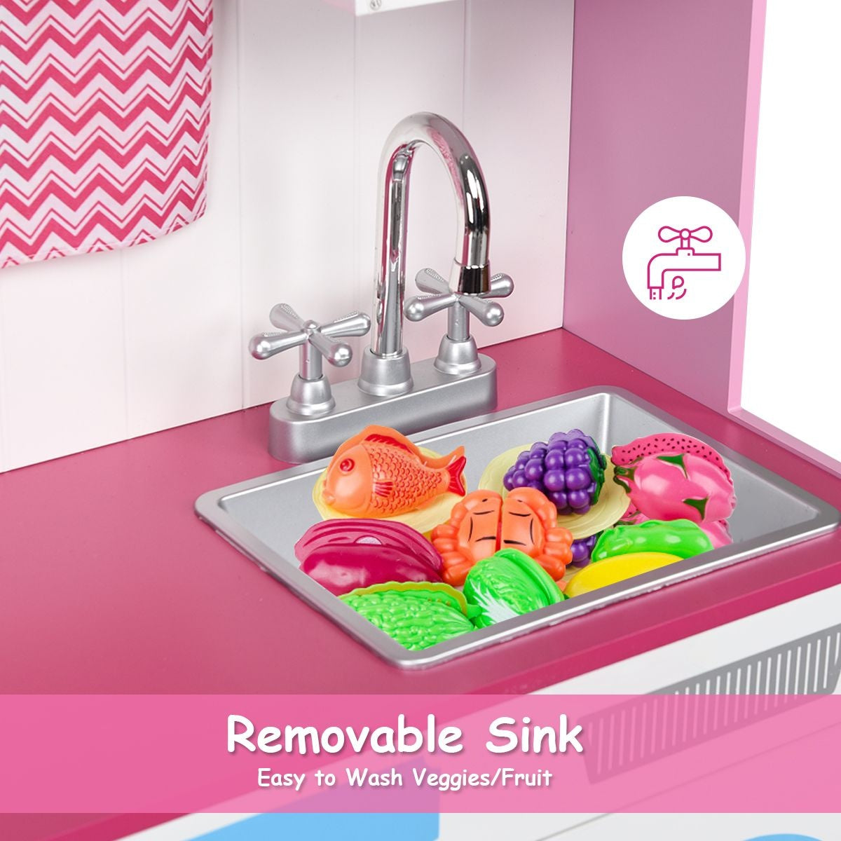 Coast Speelkeuken - MDF - 82 x 30 x 101 cm - Roze