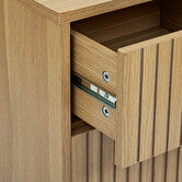 5five Low Cabinet Tasso - Bamboo, MDF, 33 x 28 x 80 cm