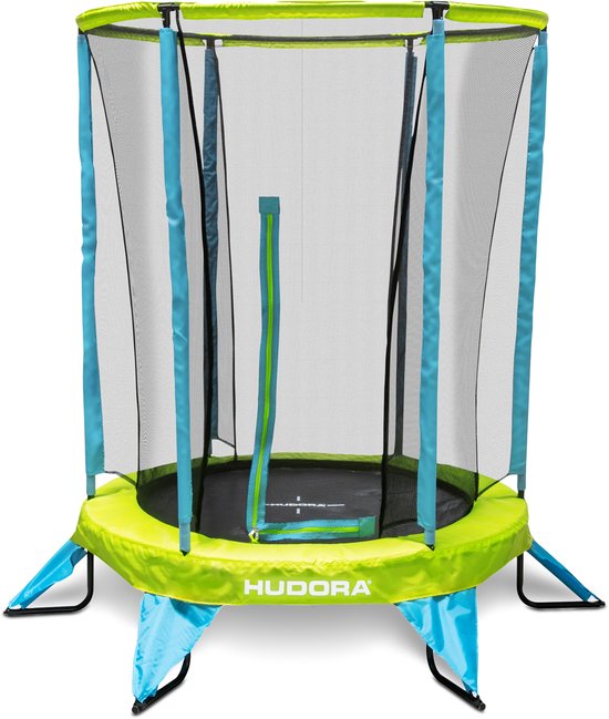 Hudora 65711 - Kinder Trampoline met Veiligheidsnet - 140 CM - Water- en UV-bestendig - Stevig Frame