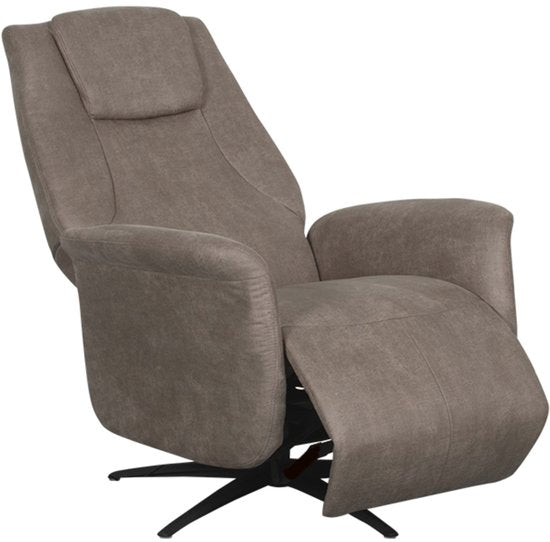 LABEL51 Stockholm Fauteuil - Bruin - Stof - One Size - - - Draaibaar - Met Armleuning