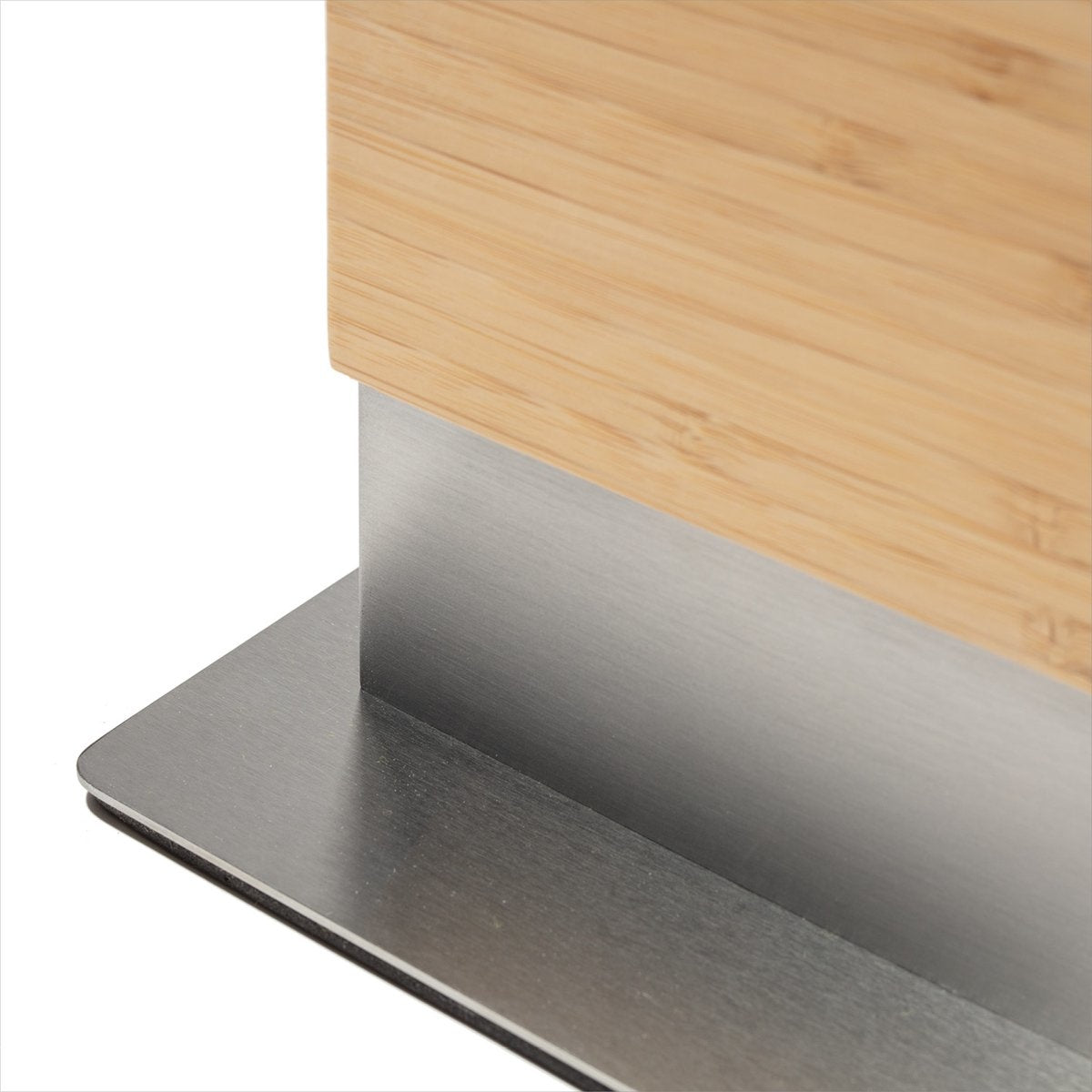Coninx Vertico Messenhouder Magnetisch - Magneet Tweezijdig - RVS voet - Messenblok zonder messen - Bamboe